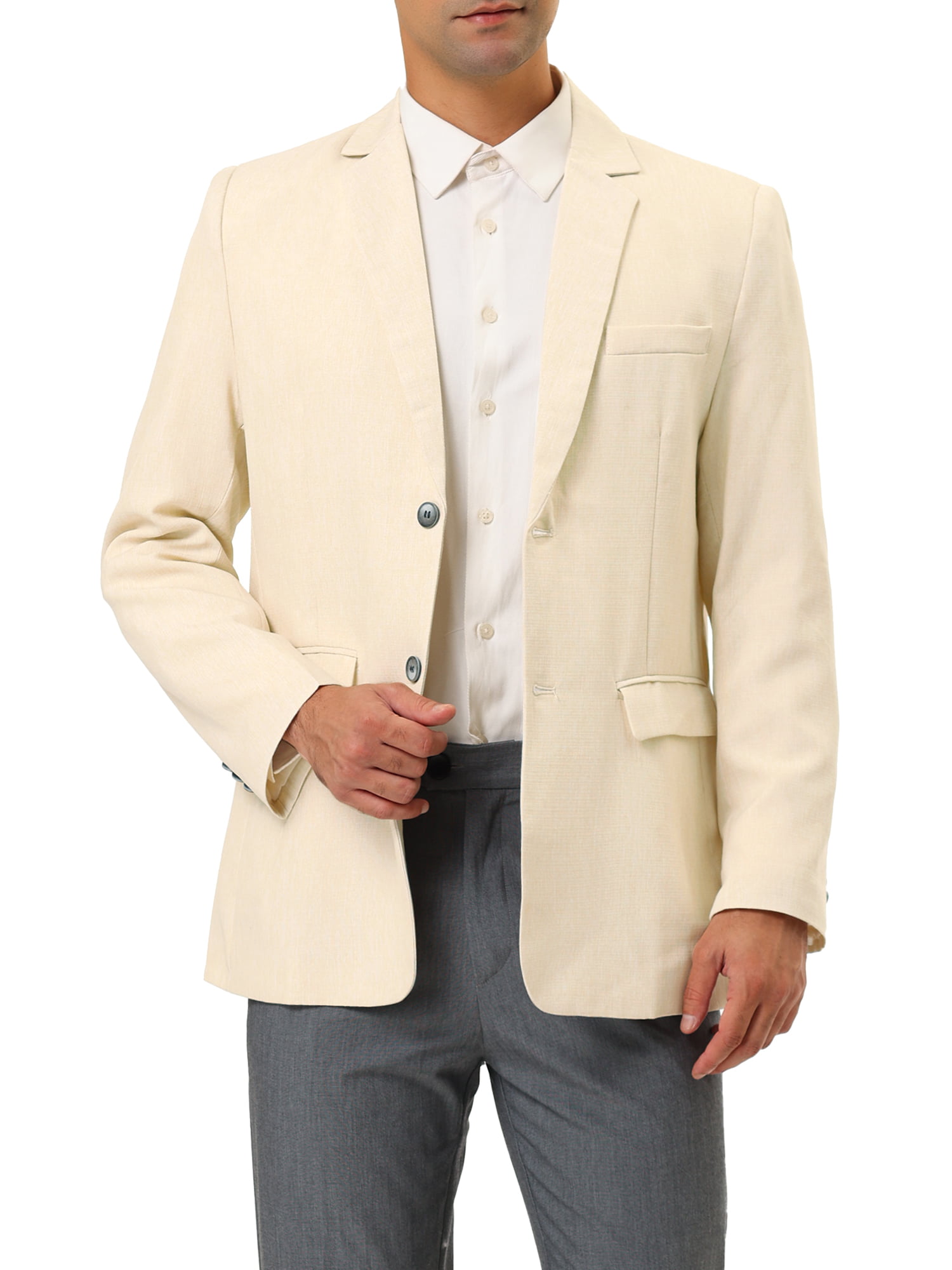 Mens Casual Modern Fit Sport Coat Two Button Lightweight Suit Blazer Jacket
