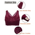 thumbnail image 5 of Seamless Lace Bra for Women with Removable Soft Pads Front cross Elastic Shoulder Straps Push Up Lingerie Top for Daily Sport, 5 of 8