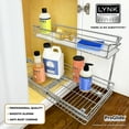 thumbnail image 2 of LYNK PROFESSIONAL 11.5"W x 21"D Slide Out Under Sink, Pull Out Cabinet Organizer, Chrome, 2 of 8