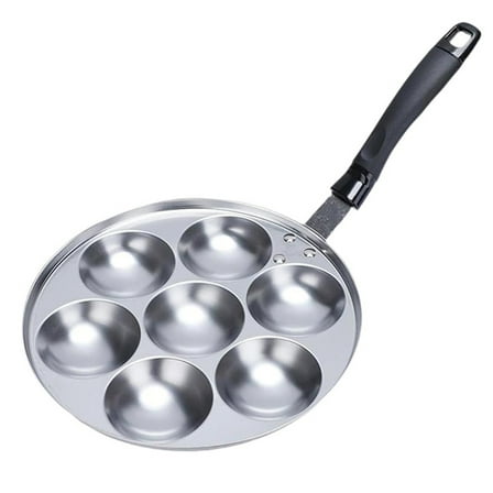 7 Hole Octopus Grill Plate with Handle, Pancake Cake Poffertjes Pan, Stuffed Pancake Pan for Restaurant Shop,1 * Takoyaki Pan,As Shown