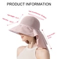 thumbnail image 2 of Sombrero de sol enrollable UPF 50+ para mujer y hombre, ala ancha, sombrero de jardinería con solapa para el cuello, 2 of 6