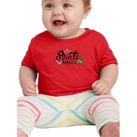 Pirate Rules With Pipe Rum T-Shirt Infant -Image by Shutterstock 12 Months