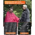 thumbnail image 5 of Ultralight Camping Blanket, Packable Down Alternative Puffy Wearable Blankets Weatherproof Warm Package Quilt with Snap Buttons for Outdoor Hiking Travel Picnic Stadium (79" x 57", BLACK), 5 of 8
