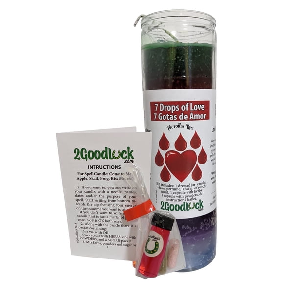 7 Drops of Love Dressed Candle KIt - 7 Gotas De Amor