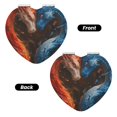 thumbnail image 2 of Kdxio Red And Blue Fire Dragon F Pocket Mirror, 1X/2X Travel Makeup Mirror 2-Sided Folding Small Mirror Portable Double-Sided Magnifying Cosmetic Mirror for Gift-Heart Shape, 2 of 9