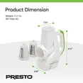 thumbnail image 4 of Presto 02910 SaladShooter Electric Slicer/Shredder, Handheld Food Chopper, White, 4 of 8