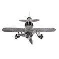 thumbnail image 4 of Vintage Airplane Model Wrought Iron Aircraft Biplane for Desktop Decor Photo Props (Black), 4 of 8