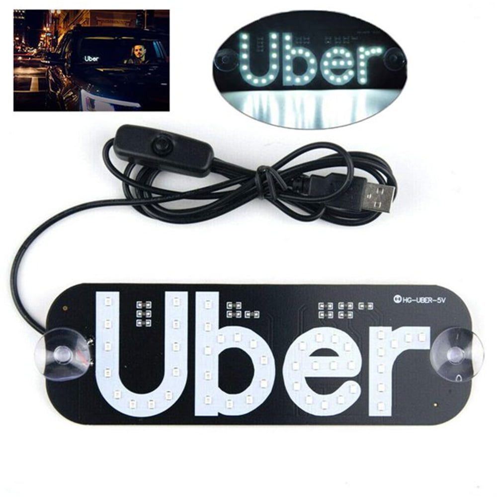 USB LED Txi Light Panel Rideshare LED deocr Winshield Logo Lamp Visible Flasher! 
