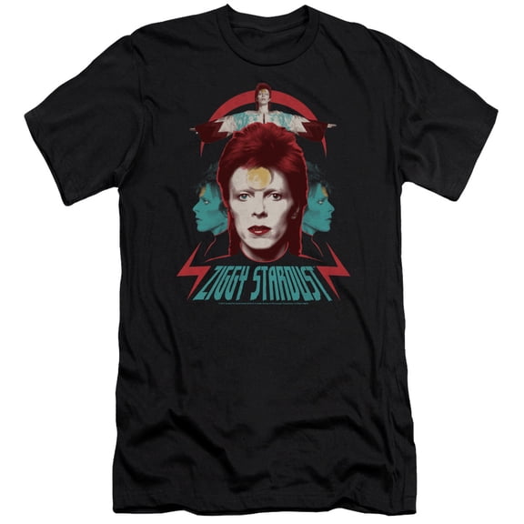 David Bowie - Ziggy Heads - Premium Slim Fit Short Sleeve Shirt - Large