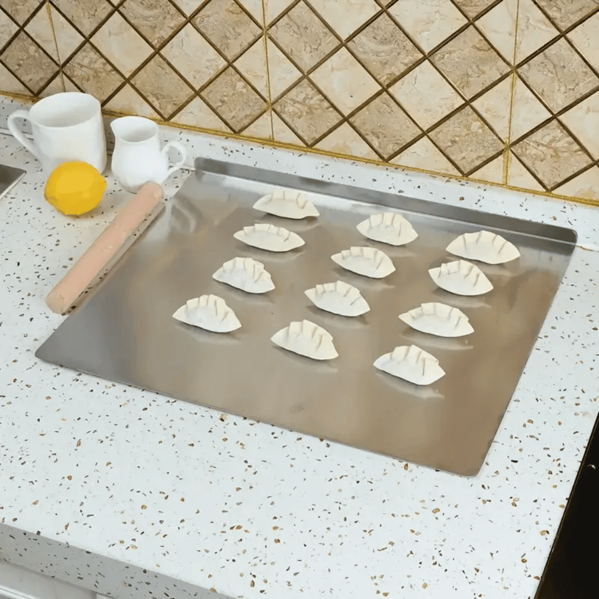 304 Stainless Steel Cutting Board 40cm*50cm, Heavy Duty Kitchen Prep Board for Home Kitchen Use