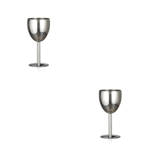 Matsuzay Copa de vino tinto pulido de un solo nivel de acero inoxidable fiesta Barware inastillable taza utensilios para beber para Bar restaurante Type2 NO2 Matsuzay CBP160601