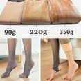 thumbnail image 3 of Lovskoo Womens Fleece Lined Thick Tights Thermal Fake Translucent Pantyhose Warm Stockings Solid Color Similar Skin Leggings Tights Black, 3 of 4