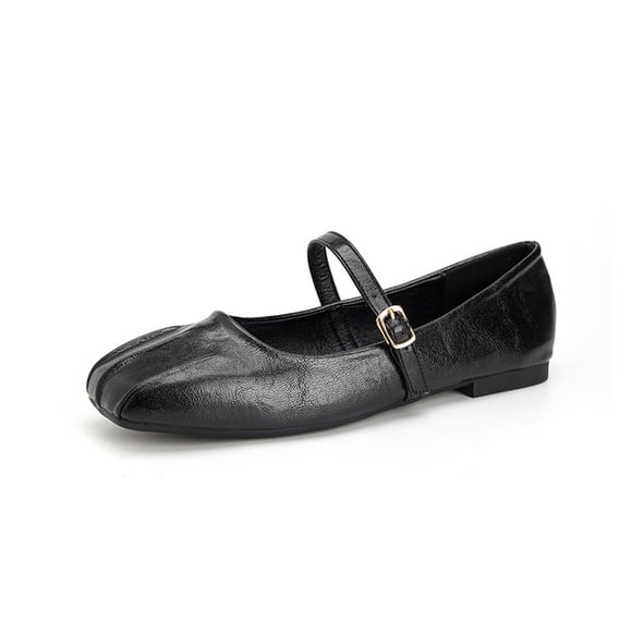 YOUYEDIAN Mary Jane Shoes for Women Slip on Dressy Ballerina Flats 2026 Comfort Non-Slip Flats for Casual Work Office (Black)