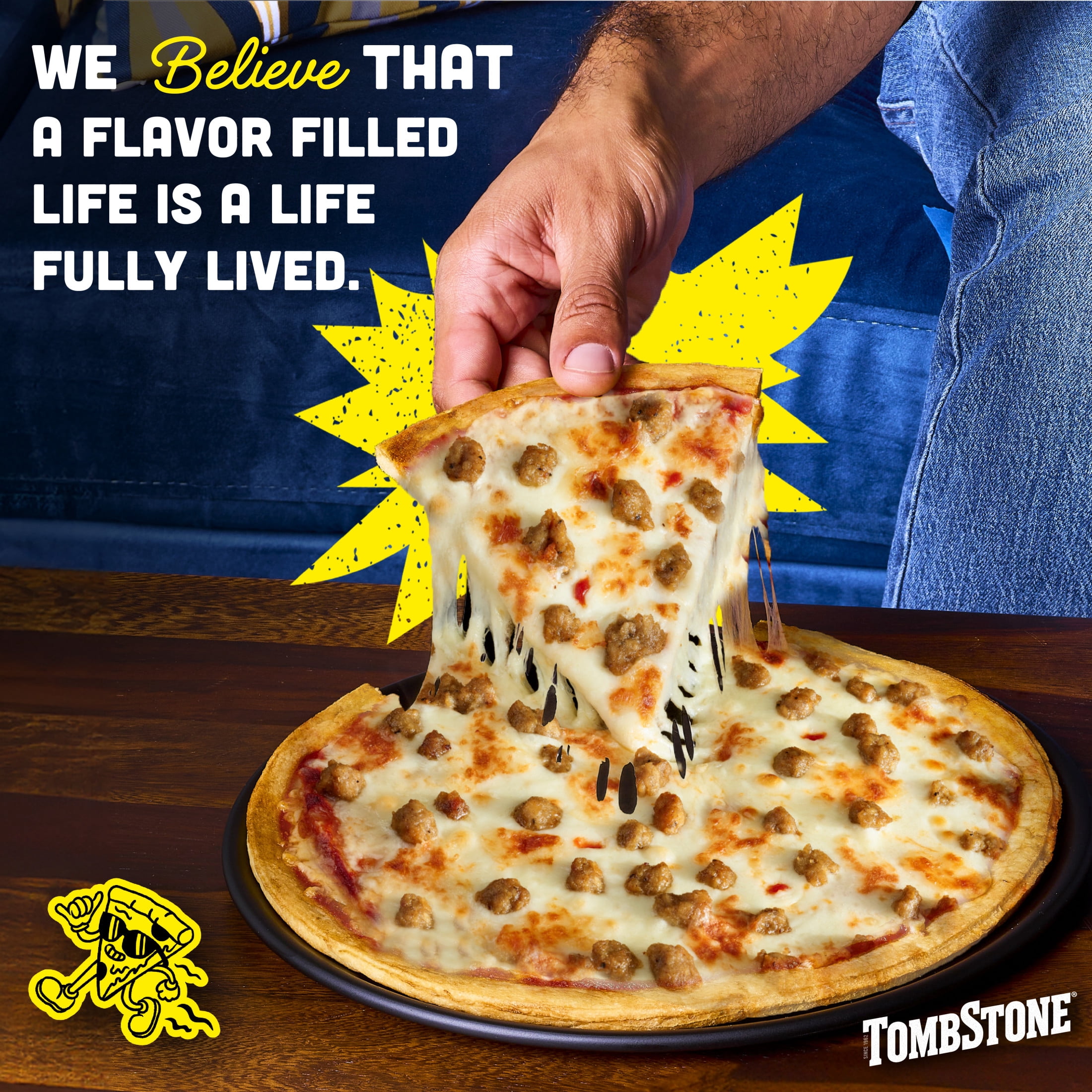 Tombstone Sausage, Original Thin Crust Pizza with Zesty Tomato Sauce, 20.9 oz (Frozen)​