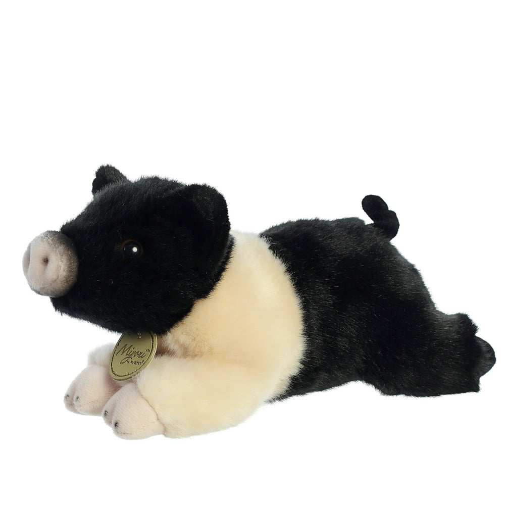 TheMogan 8" Cute Hampshire Piglet Pig Soft Plush Stuffed Farm Animal