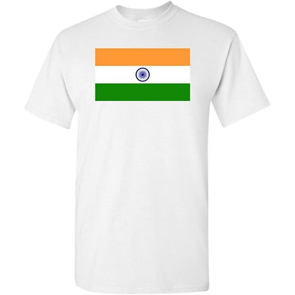 India Country Flag Adult DT T-Shirt Tee