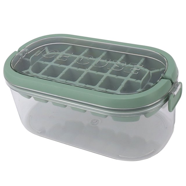 Ice Tray, 28 Cavities Ice With Lid And Bin, Colorful Large Capacity Ice For Freezer, Cocktail, Whiskey, Reusable
