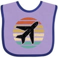 thumbnail image 3 of Inktastic Airplane Pilot Vintage Sunset Boys or Girls Baby Bib, 3 of 4