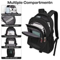 thumbnail image 3 of 25L Unisex Backpack Lightweight Multi-Pocket Daypack for School,Work,Hiking,Travel, Black - B930, 3 of 9