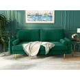 thumbnail image 3 of Koby Home Sectional Sofa Velvet Sleeper Sofas 70" Couch 3-Seater Couches for Living Room Emerald Green, 3 of 4