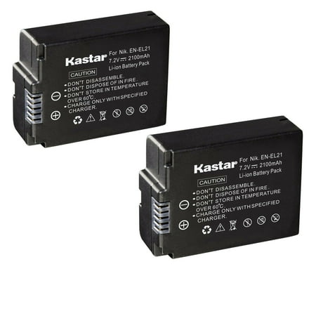 Image of Kastar 2-Pack EN-EL21 Battery Replacement for Nikon EN-EL21 ENEL21 Battery Nikon MH-28 MH28 Charger Nikon 1 V2 Digital Camera Nikon 1V2 Digital Camera