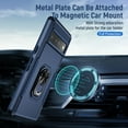 thumbnail image 6 of Cowithday Hybrid Rugged Case for Google Pixel 6 5G 6.4" Phone, Military Grade Heavy Duty Shockproof Rotatable Magnetic Ring Holder Kickstand Armor Dual Layer Cover for Google Pixel 6, Blue, 6 of 10
