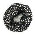 thumbnail image 3 of Wrapables® Trendy Satin Shower Cap, Black and White Dots, 3 of 4