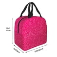 thumbnail image 2 of Pofeuu Rose Red Glitter Print Lunch Bag Lunch Box Large Capacity Insulated Lunch Bag for Adult, Leakproof Reusable Lunch Tote Bags for Work, 2 of 5