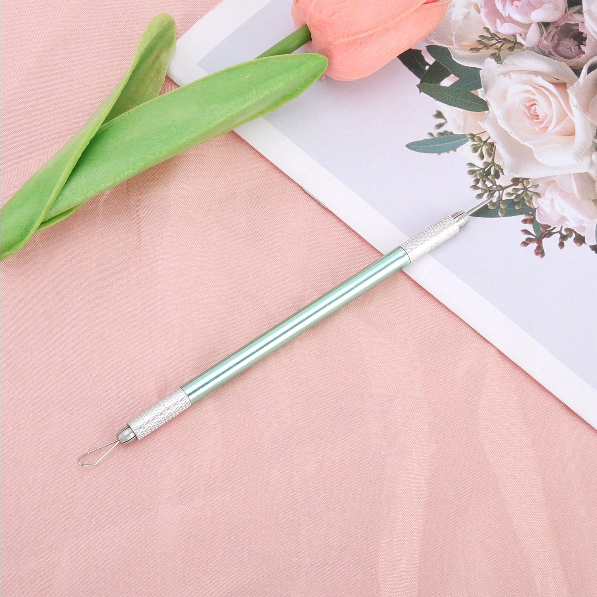 Unique Bargains Convenient Double-Ended Pimple Extractor 1 Pc Green
