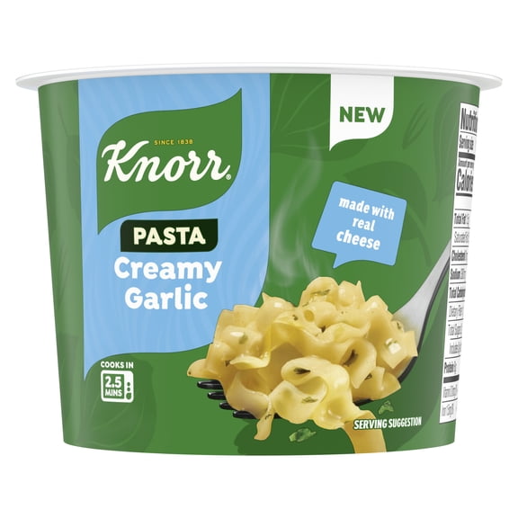 Knorr Creamy Garlic Pasta Cups, Made With Real Cheese, 1.7 oz