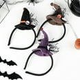 thumbnail image 1 of Diademas de Halloween | Sombrero de Bruja con Velo de Calavera | Accesorios para El Cabello | Plástico Negro | 21 X 11,5 X 4 Cm | Decoración para Fiestas | 1 Unidad, 1 of 6