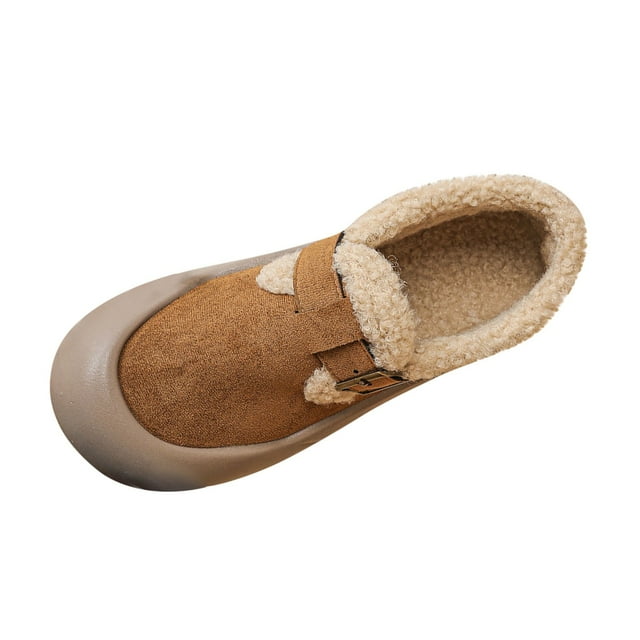 Kyusrd Bottes de Neige pour Femmes Bottes Courtes Mode Décontractée Hiver Velours Non Épais Chaudes Bottes de Neige Courtes Chaussures d'Extérieur Polyvalentes