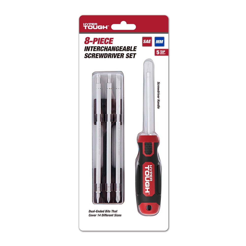 Hyper Tough 8 Piece Interchangeable Dual End Bits for 14 Sizes