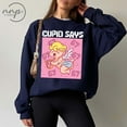 thumbnail image 2 of Funny Cupid Says 67 Valentine Graphic Sweatshirt – 67 Meme Love Crewneck, 2 of 6