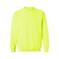 thumbnail image 5 of Gildan Men's Hi-Vis Work Sweatshirt, Crewneck Work Pullover Fleece, Heavy Blend, Safety Green, S, 5 of 5