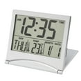 thumbnail image 1 of adviicd Digital Travel Alarm Clock Foldable Calendar Temperature & Timer LCD Clock With Snooze Mode Large Number Display Battery Operated, 1 of 5
