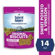 Angle View: Natural Balance L.I.D. Limited Ingredient Diets Sweet Potato & Venison Dog Treats, 14 oz (12 pack)