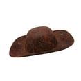 thumbnail image 5 of Segolike Pirate Hat Tricorn Hat Decor for Men Women for Roles Play Carnivals Themed Party Brown, 5 of 8