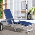 thumbnail image 3 of Safavieh Palmdale Outdoor Modern Foldable Lounge Chair with Cushion, 3 of 13