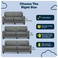 thumbnail image 4 of Serta Palisades 61" Track Arm Sofa Loveseat with Removable Covers Dark Gray, 4 of 16