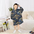 thumbnail image 6 of FORMRS Wearable Blanket Hoodie with Sleeves for Kids Cozy Flannel Sweatshirt, Blue Art Pattern, 6 of 7