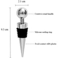 thumbnail image 4 of Juego de 2 tapones de vino tinto, tapones reutilizables, tapones de champán, tapones de vino tinto para bebidas de vino tinto, champán y cerveza, tapón de vino universal, 4 of 5
