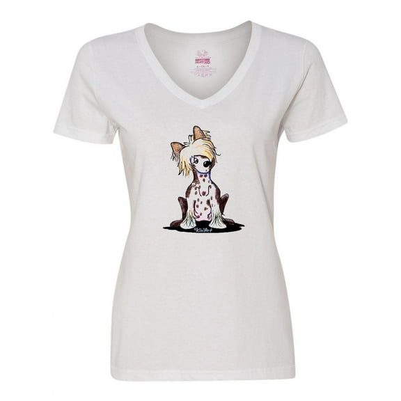 Inktastic Chinese Crested Women's V-Neck T-Shirt