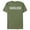 Military Green, variant on Men's Star Wars: The Mandalorian Distressed Title Logo Graphic Tee Black X Large