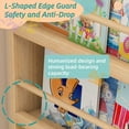 thumbnail image 3 of Petoto 4-Tier Behind The Door Bookshelf Slim, Behind the Door Storage Shelf for Study Living Room Bedroom Playroom, Wood Narrow Bookcase 3.9"D x 27.6"W x 47.3"H, 3 of 12