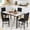 Pattern-Black+White, variant on MOOSENG Small Dining Table Set for 4, 5 Pieces Dining Room Sets with Faux Marble Table & Velvet Chairs, Modern Kitchen Table Set with Chair for 4