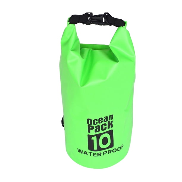 Yuarrent Bolsa impermeable, ligera, duradera, correas de almacenamiento, saco seco de Color sólido, deportiva, senderismo, vela, bolsa para Deportes acuáticos Verde Yuarrent OD028767-04