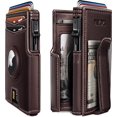 thumbnail image 1 of Cartera MIYOZI Airtag para hombre con clip para billetes, 10 tarjetas, bloque RFID, 1 of 7