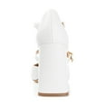 thumbnail image 4 of Journee Womens Isadorah Mary Jane Mid Block Heel Square Toe Pumps, Widths Available, 4 of 10