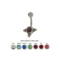 thumbnail image 1 of Surgical Steel Jeweled Belly Ring 14G Navel Barbell, 1 of 1